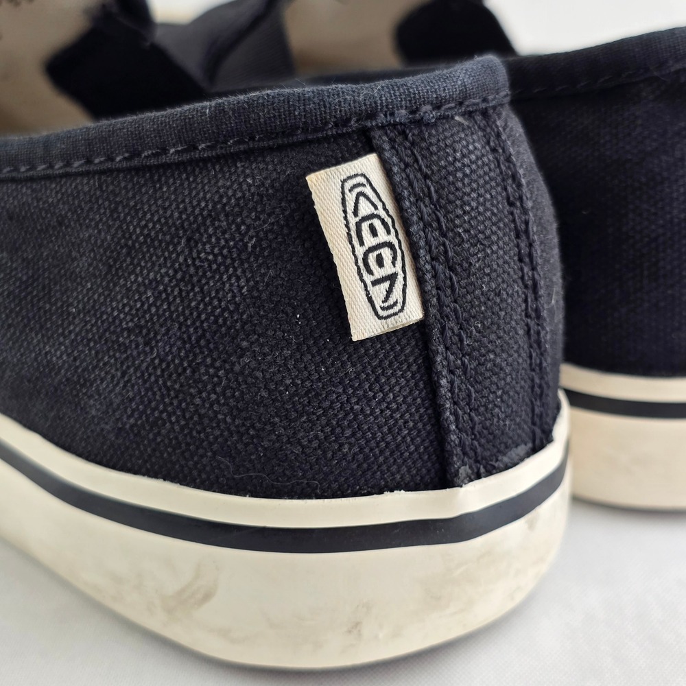KEEN Men's Black Canvas Slip On Sneakers Reinforced Toe 8 - Picture 15 of 16
